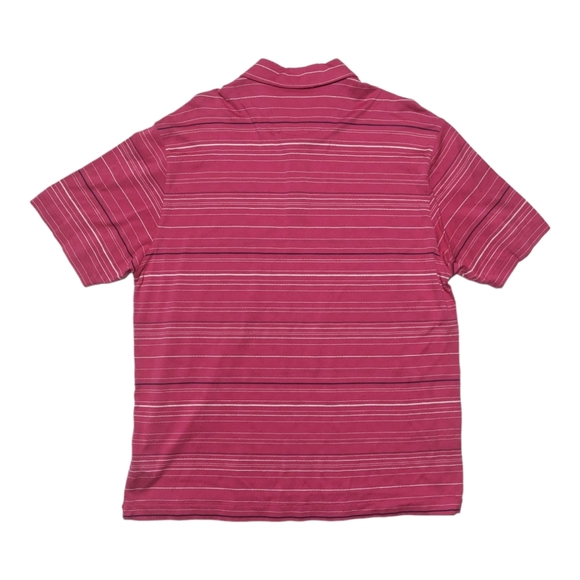 Tiger Woods Collection Nike Fit Dry XL Magenta Striped Golf Polo Shirt EUC - Picture 3 of 4
